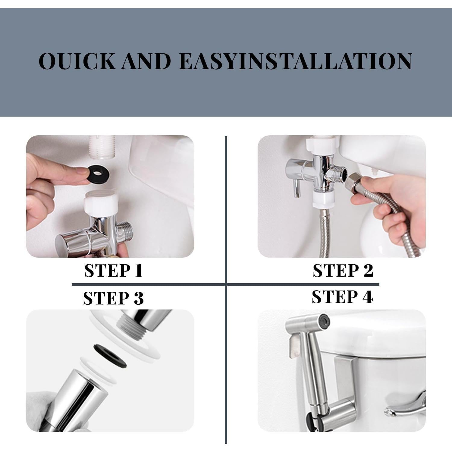 Rociador de Bidet ZEDAOTC Acero Inoxidable 304 150 cm