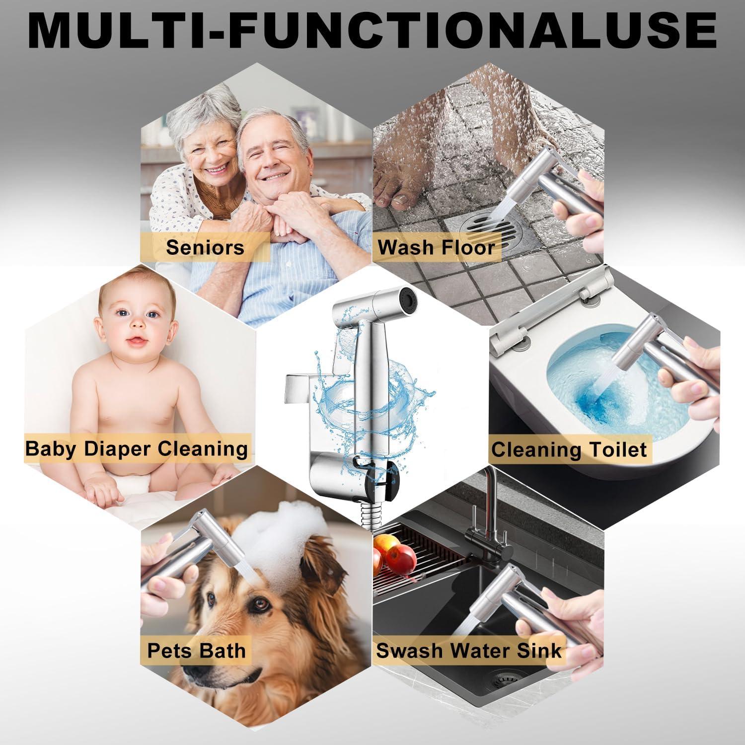 Rociador de Bidet ZEDAOTC Acero Inoxidable 304 150 cm