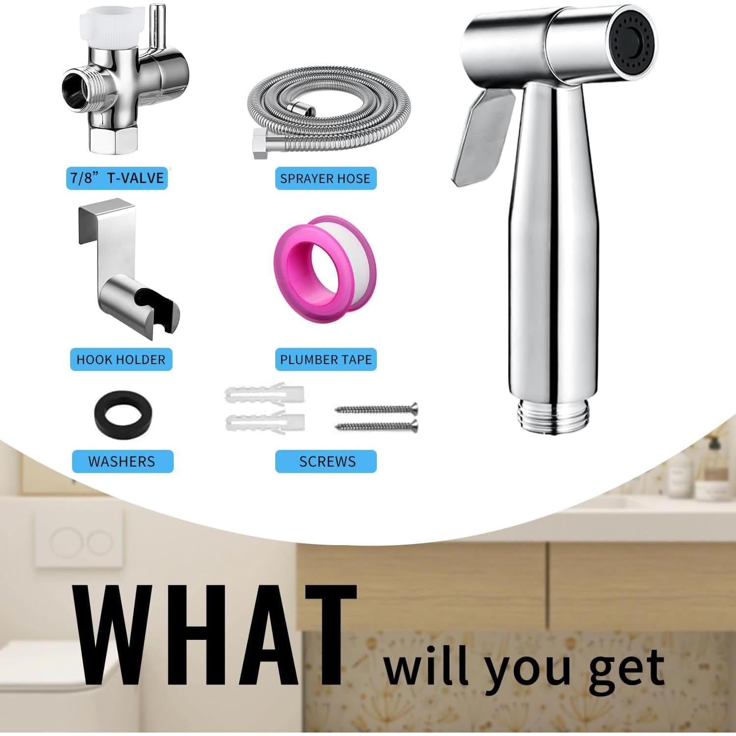 Rociador de Bidet de Mano ZEDAOTC Acero Inoxidable 2 Piezas