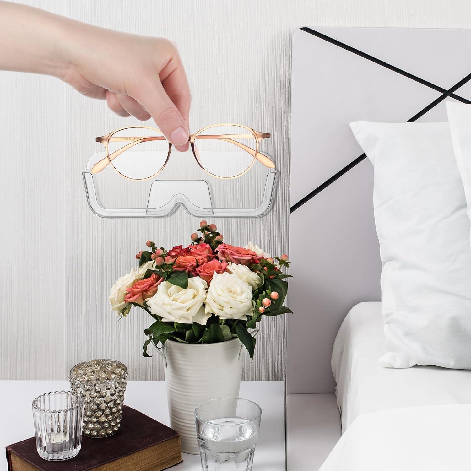 Organizador de Gafas de Sol de Pared Willinglong 6 Piezas Transparente