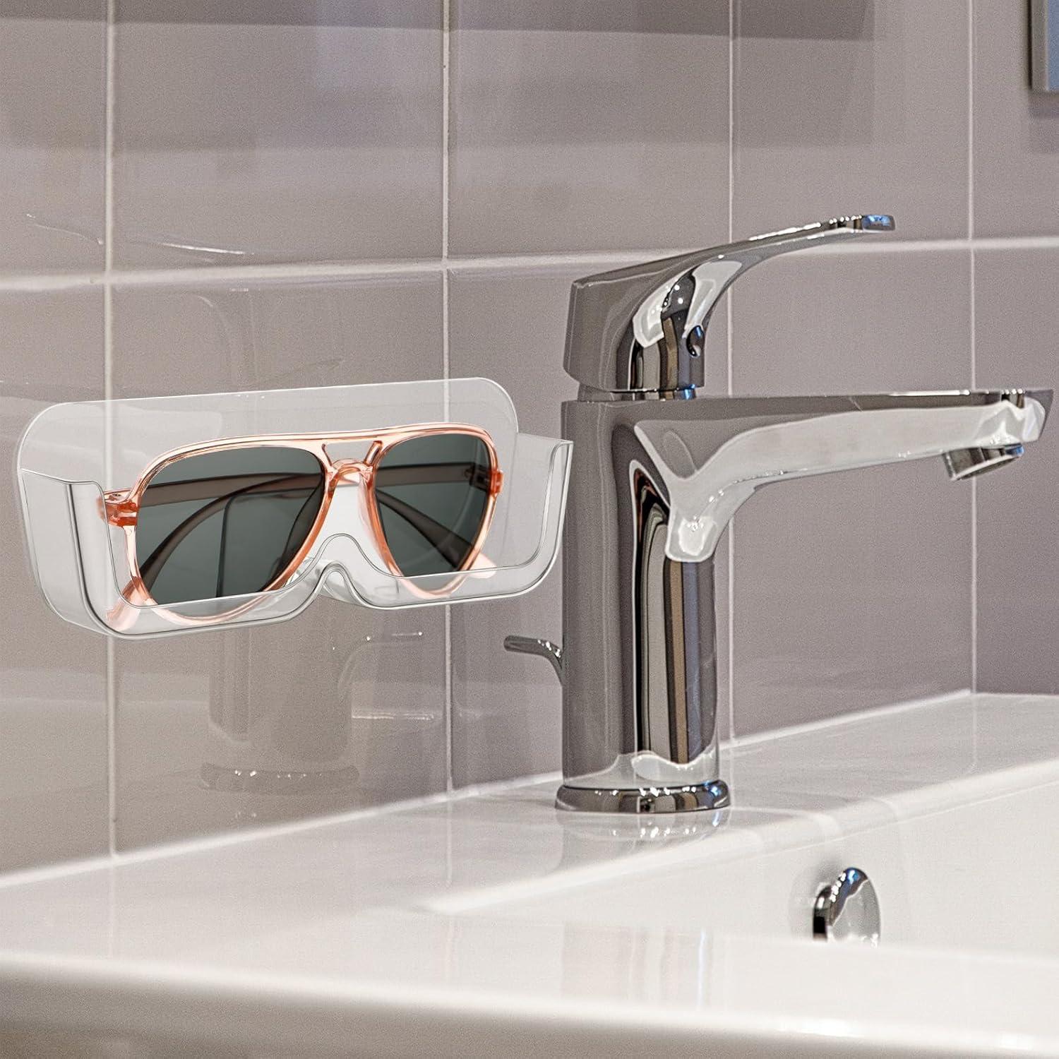 Organizador de Gafas de Sol de Pared Willinglong 6 Piezas Transparente