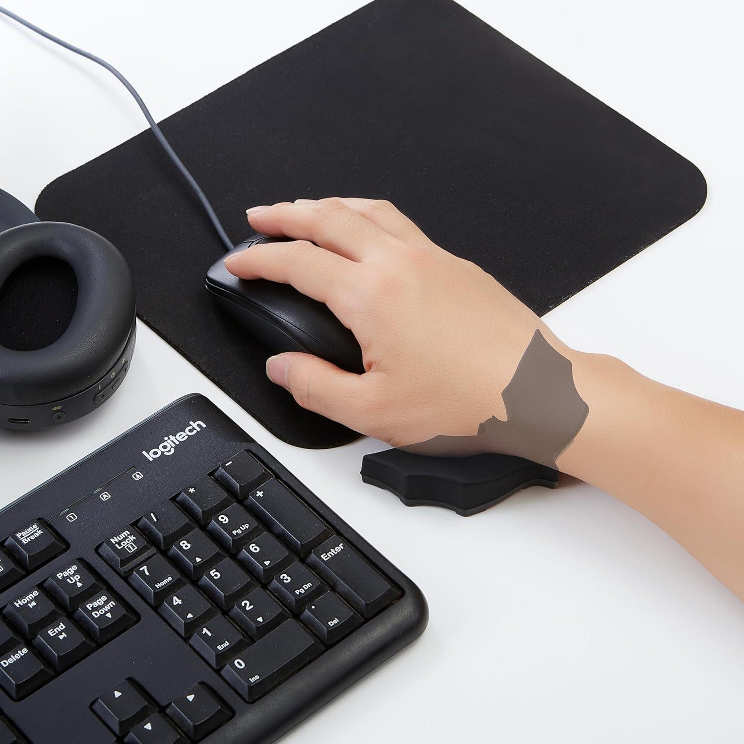 Soporte Ergonómico para Muñeca de Ratón Kreeqe Negro