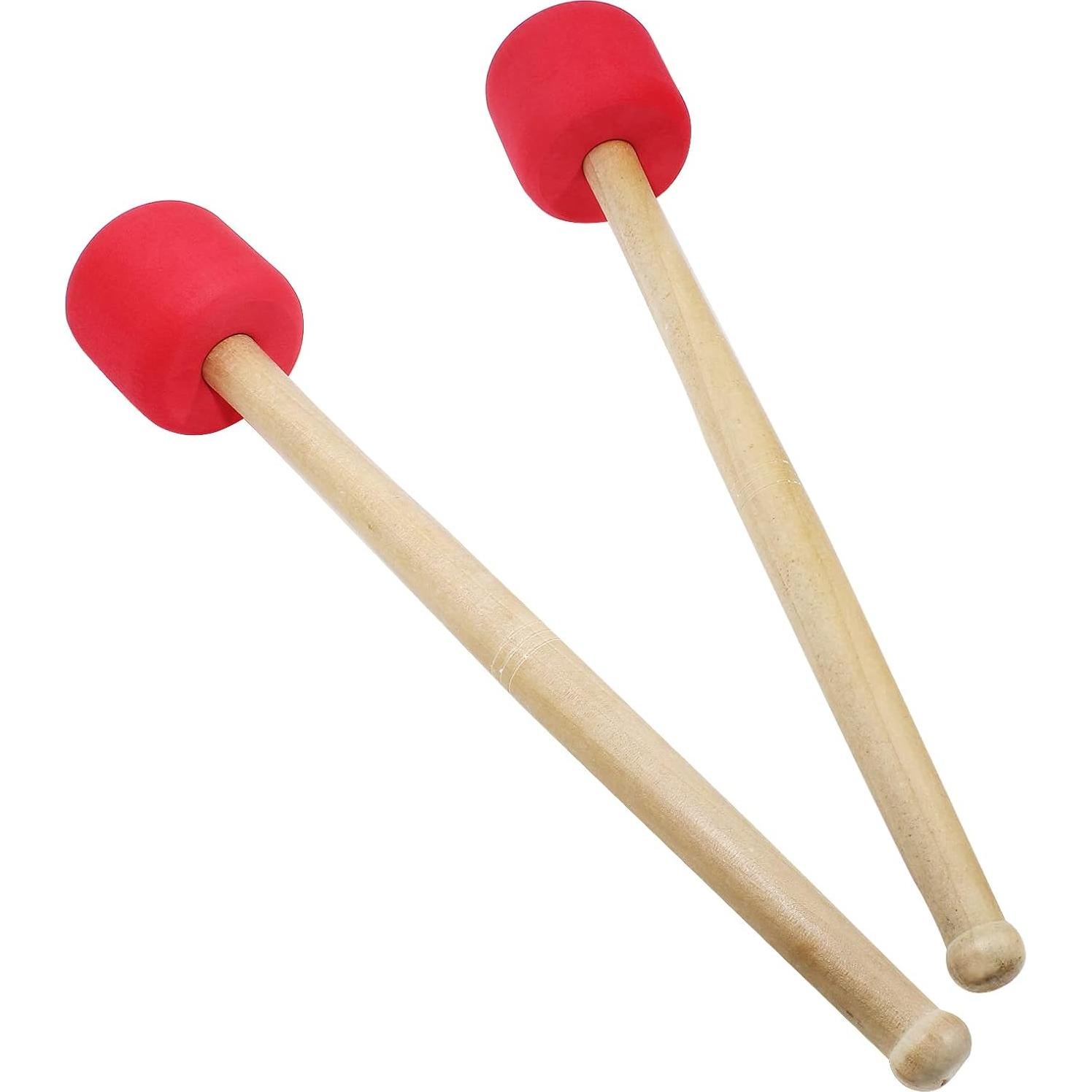 Mallets de Batería de Bajo Murtenze 2Pack Fieltro Rojo 320mm