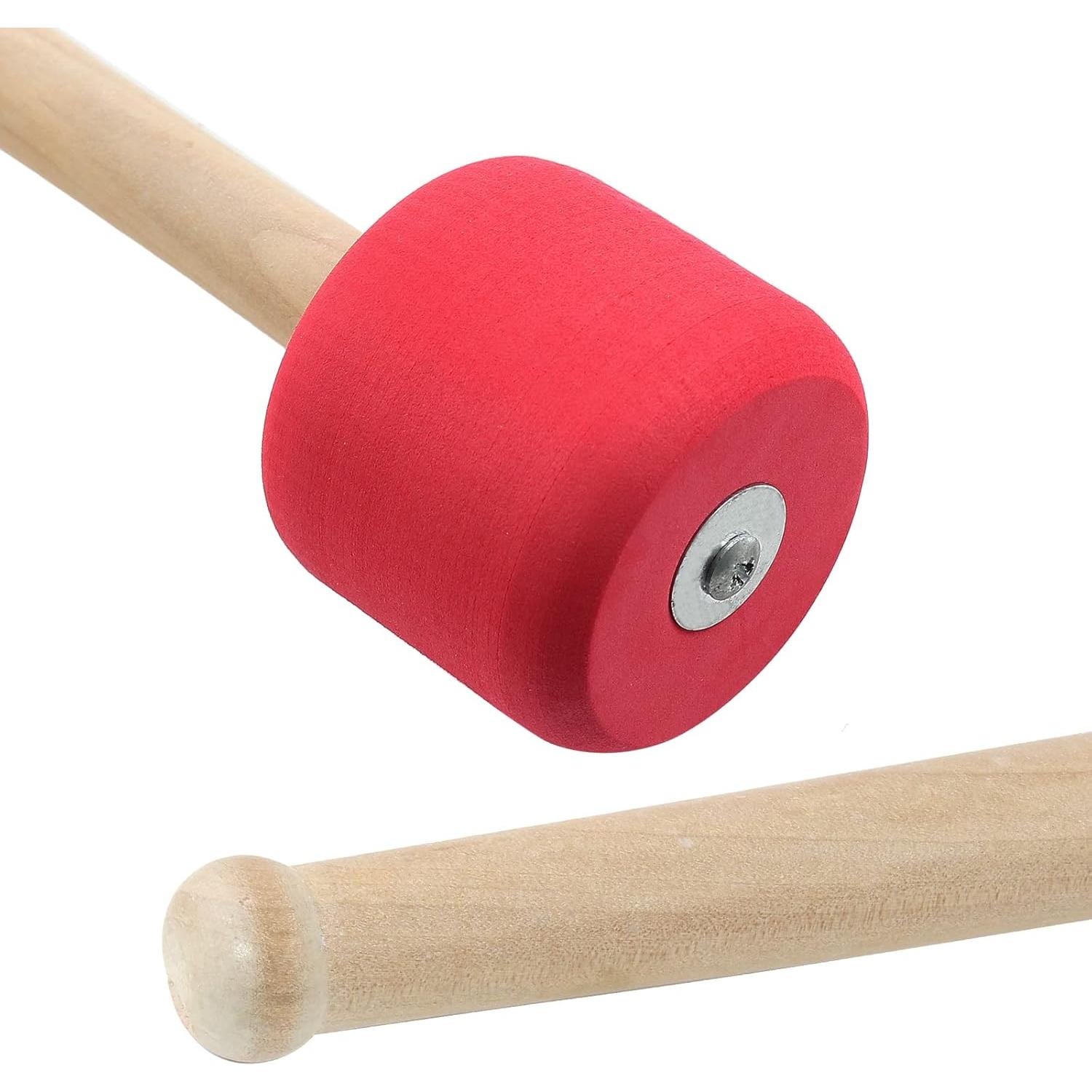 Mallets de Batería de Bajo Murtenze 2Pack Fieltro Rojo 320mm
