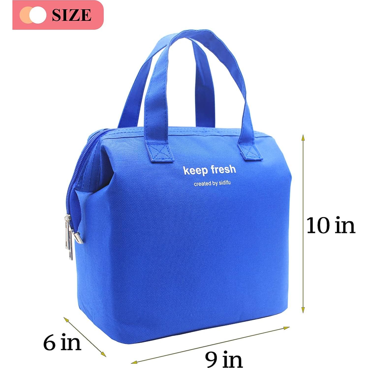 Bolsa de Almuerzo Aislada Mziart Azul 1L Térmica para Picnic