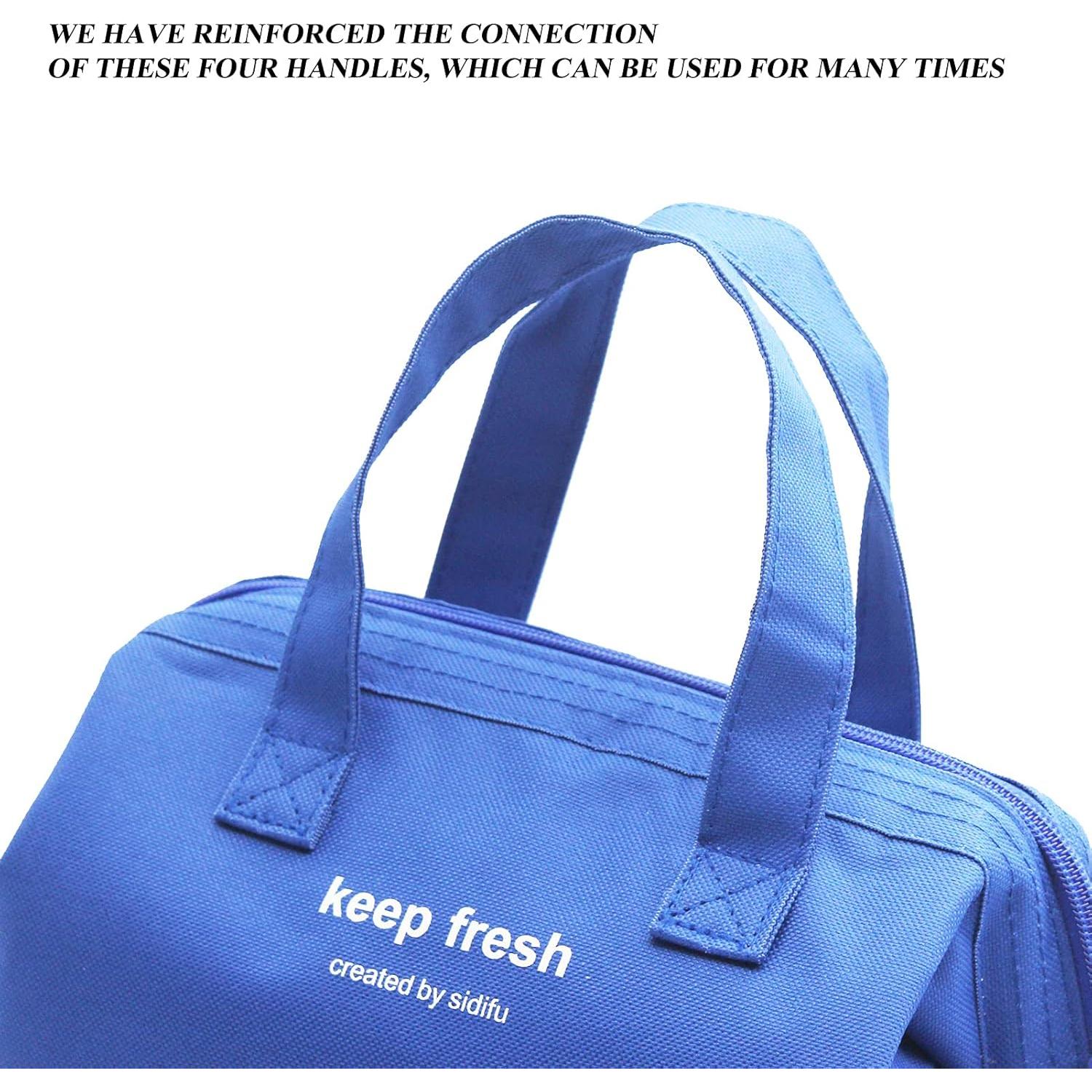 Bolsa de Almuerzo Aislada Mziart Azul 1L Térmica para Picnic