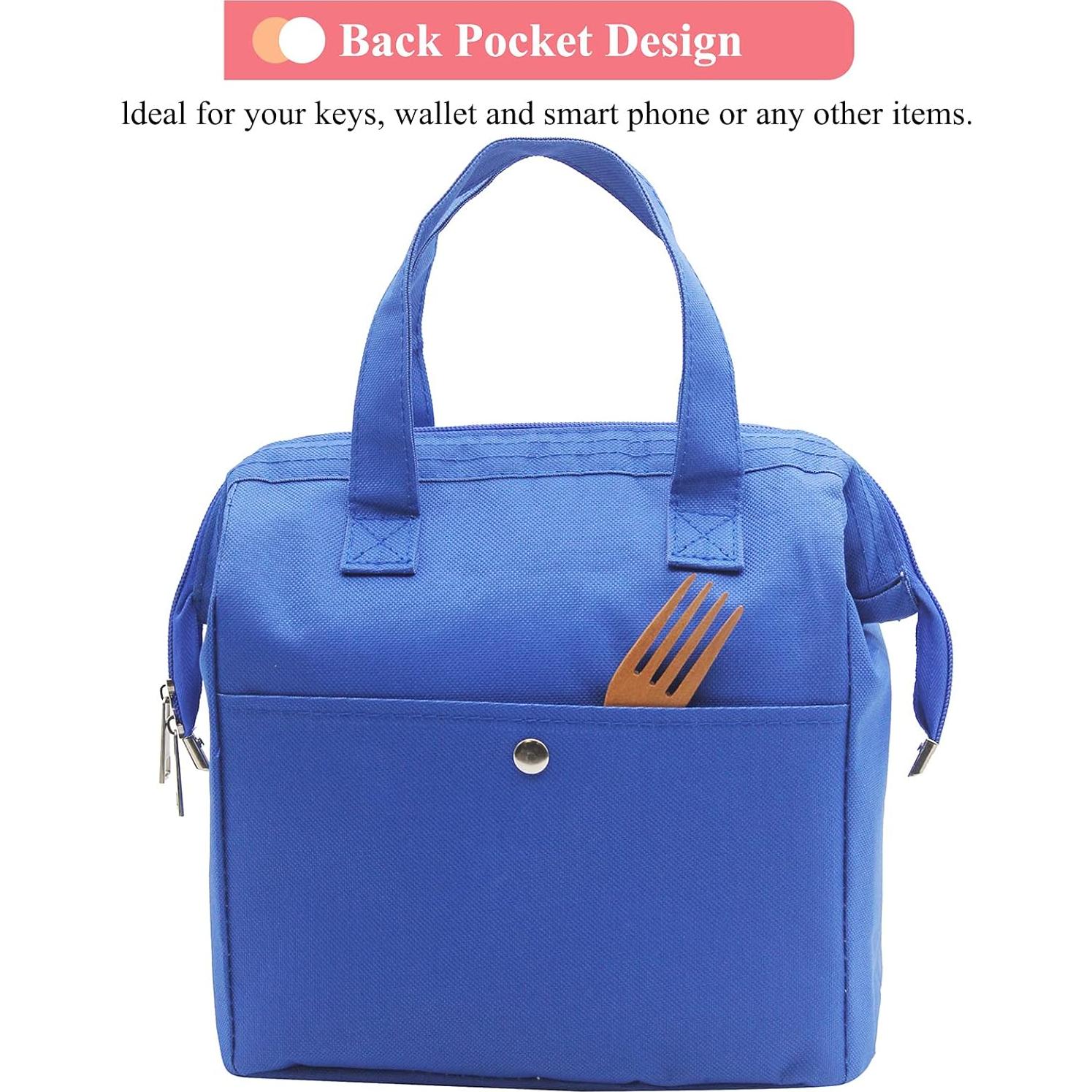 Bolsa de Almuerzo Aislada Mziart Azul 1L Térmica para Picnic