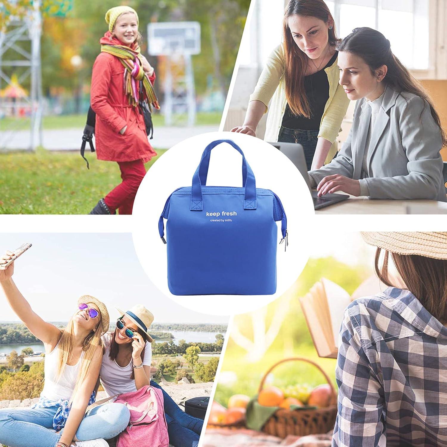 Bolsa de Almuerzo Aislada Mziart Azul 1L Térmica para Picnic