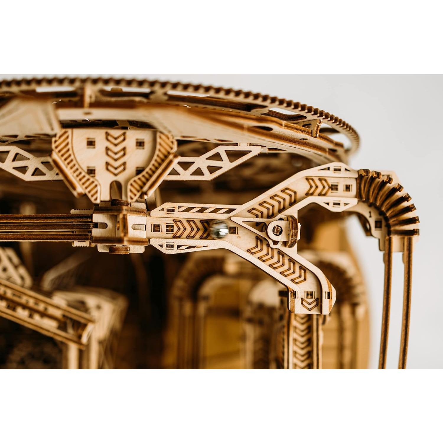 Wood Trick Carrera de Canicas Eléctrica 3D - 38x36 cm