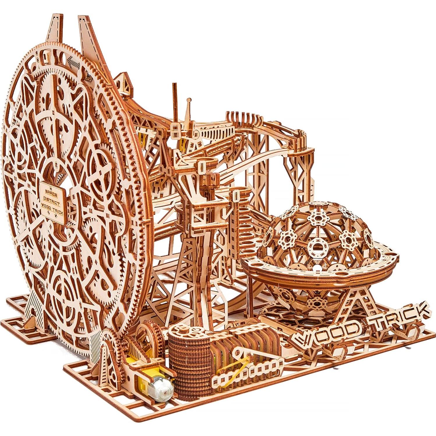 Wood Trick Carrera de Canicas Eléctrica 3D - 38x36 cm