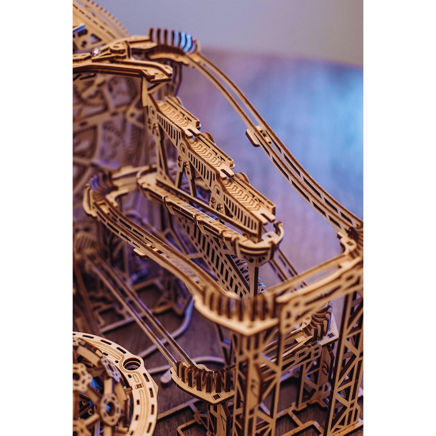 Wood Trick Carrera de Canicas Eléctrica 3D - 38x36 cm