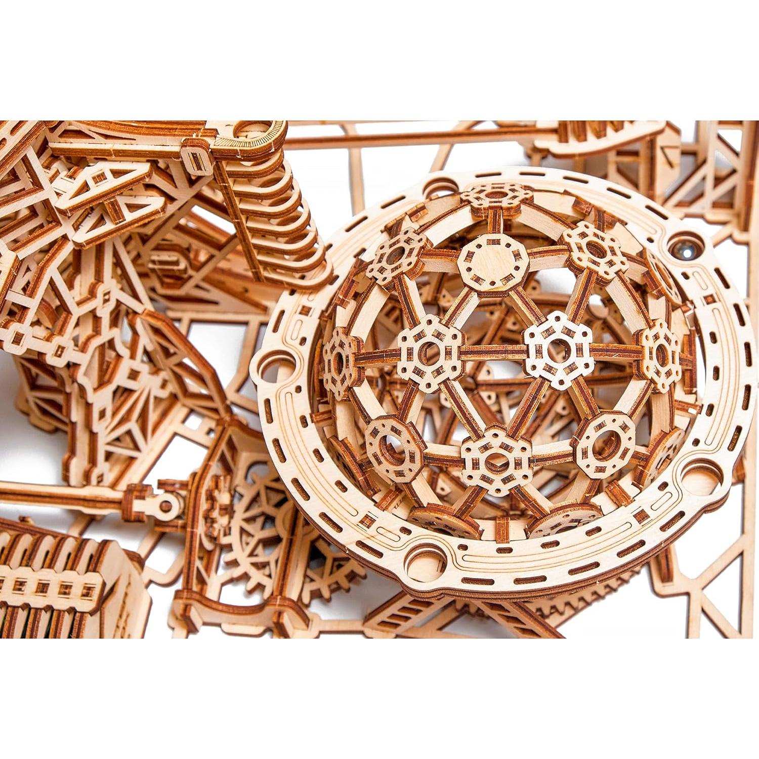 Wood Trick Carrera de Canicas Eléctrica 3D - 38x36 cm