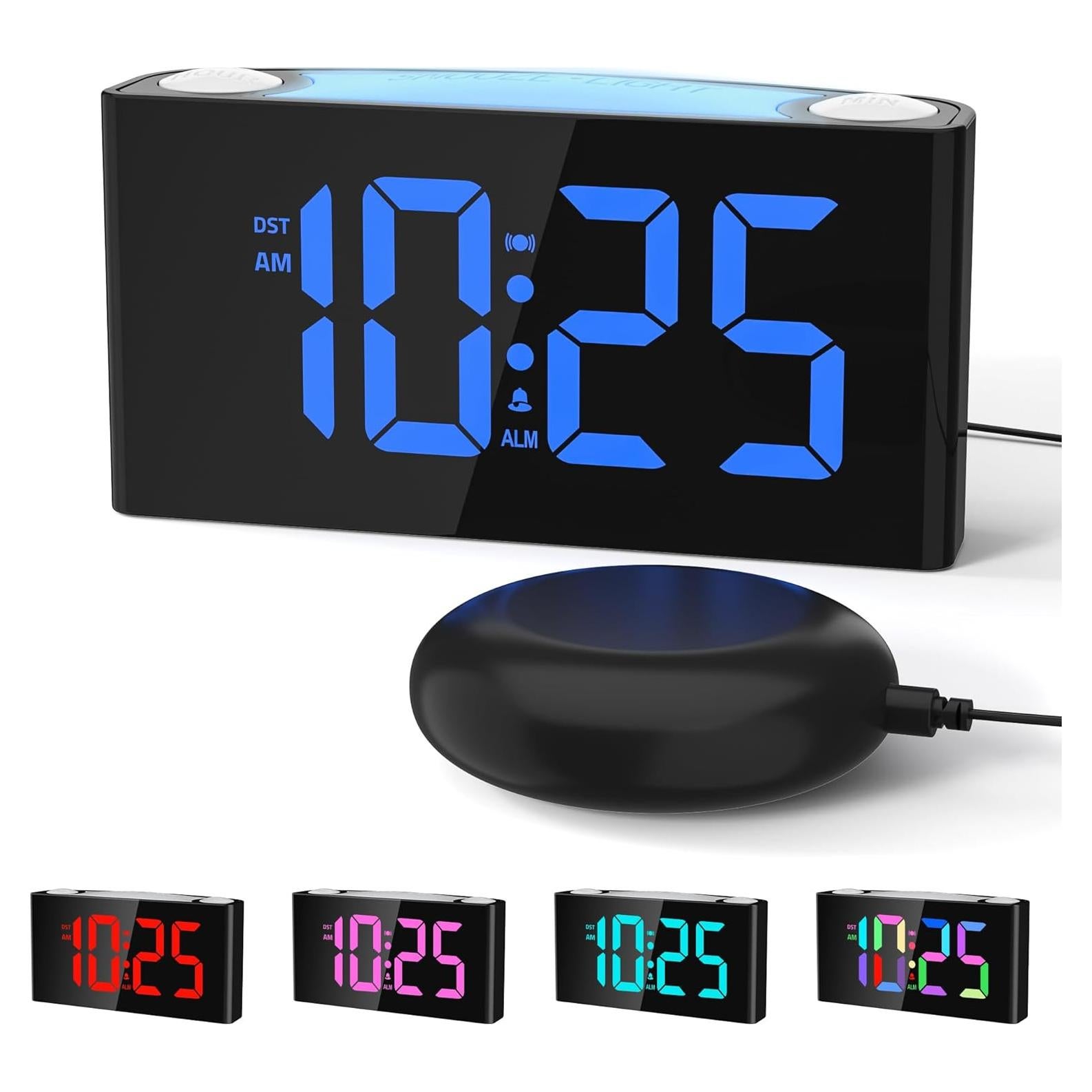 Reloj Despertador Vibrante Mesqool CR1008iR con Luz RGB