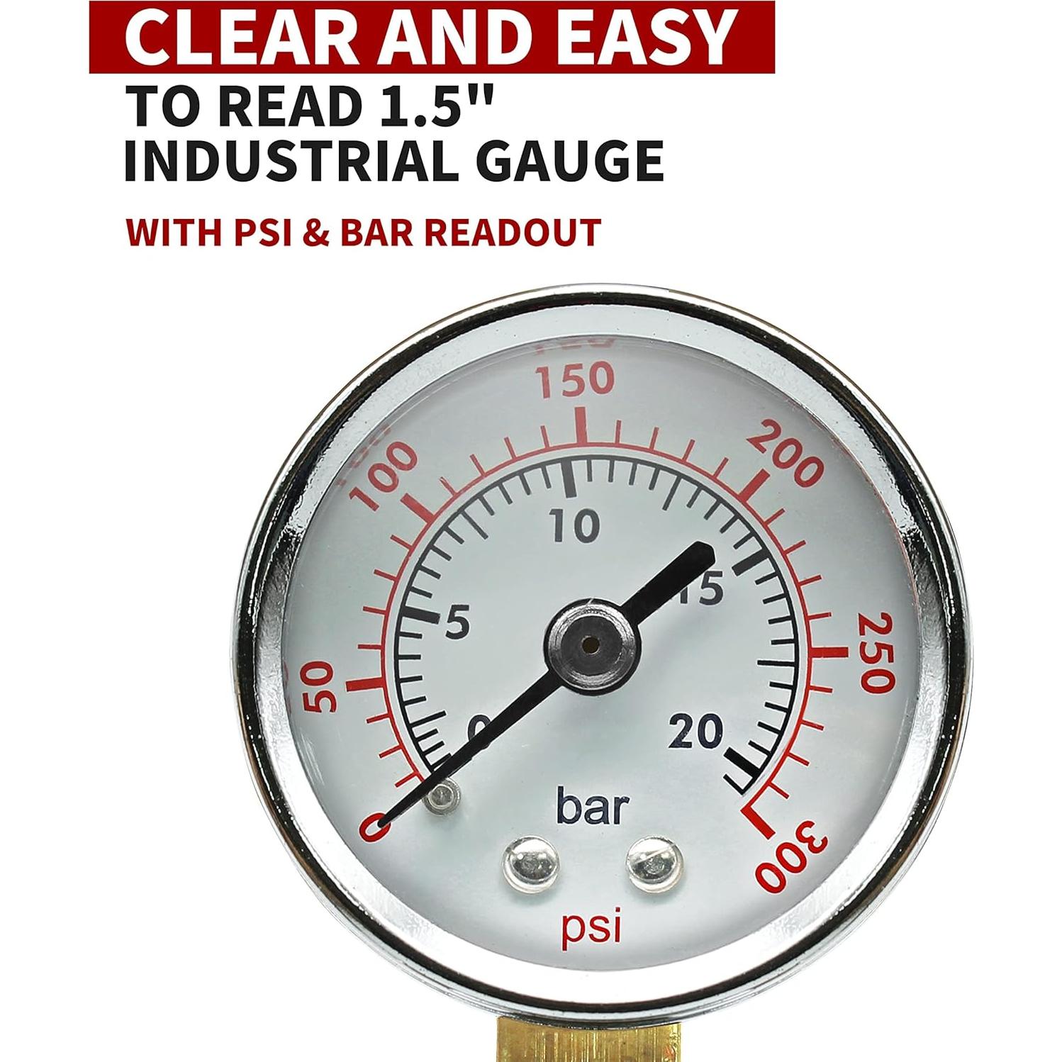 BV Mini Bomba de Bicicleta Portátil 300 PSI - Inflador de Pelotas