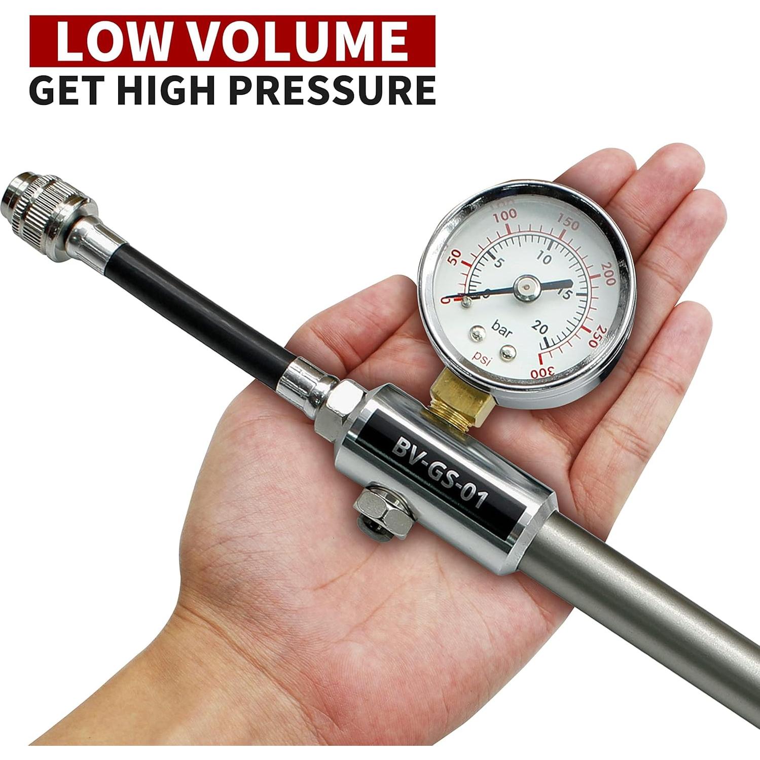 BV Mini Bomba de Bicicleta Portátil 300 PSI - Inflador de Pelotas