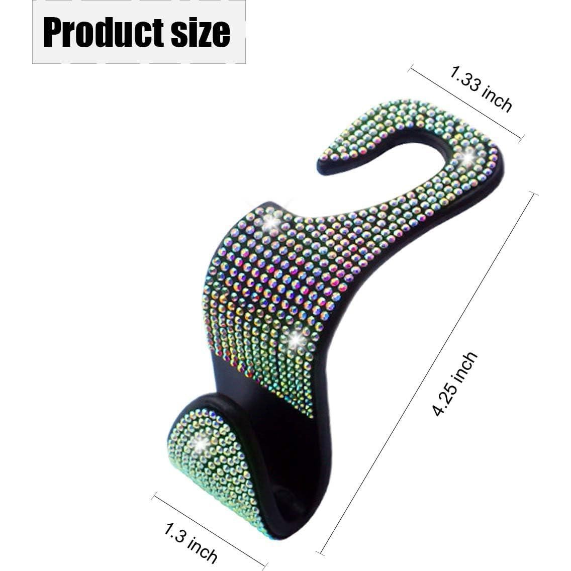 4 Ganchos para Reposacabezas de Coche LAINLOY con Strass