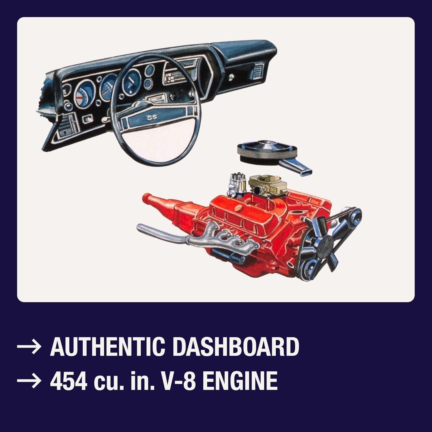 Kit de Modelo AMT Chevy Chevelle SS 2T 1970 Escala 1:25