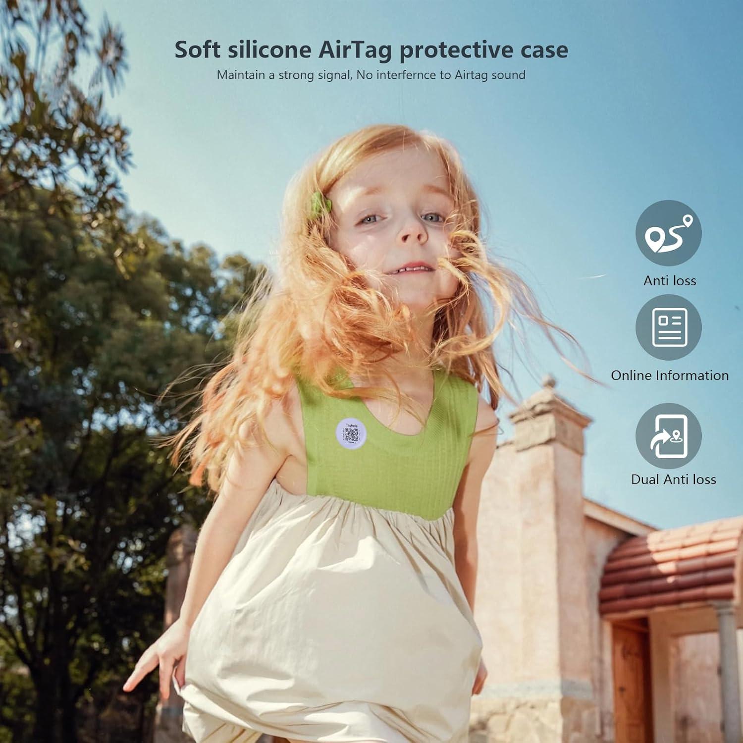 Paquete de 4 Fundas Silicona para AirTag Apple - Antipérdida