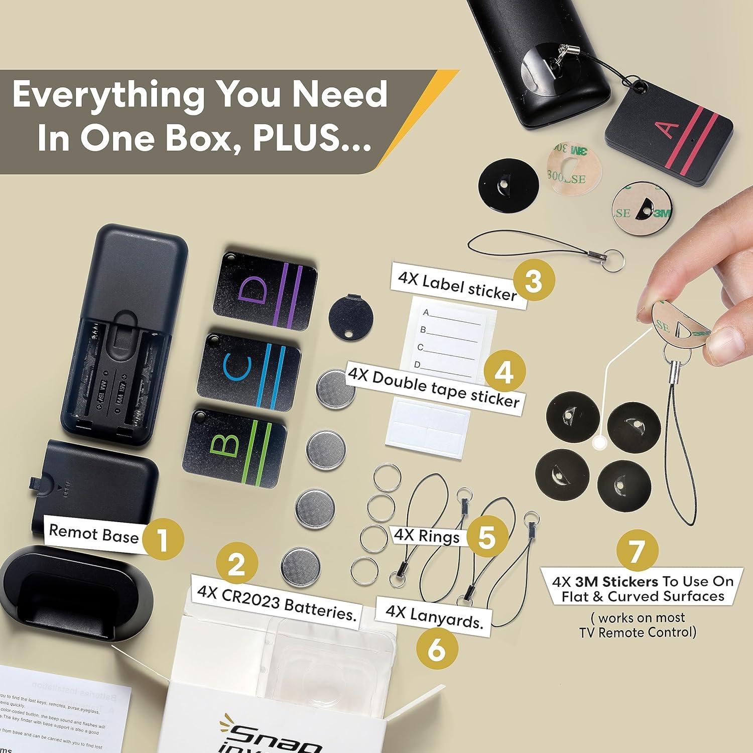 Localizador Inalámbrico de Llaves Snapinvent - 4 Piezas