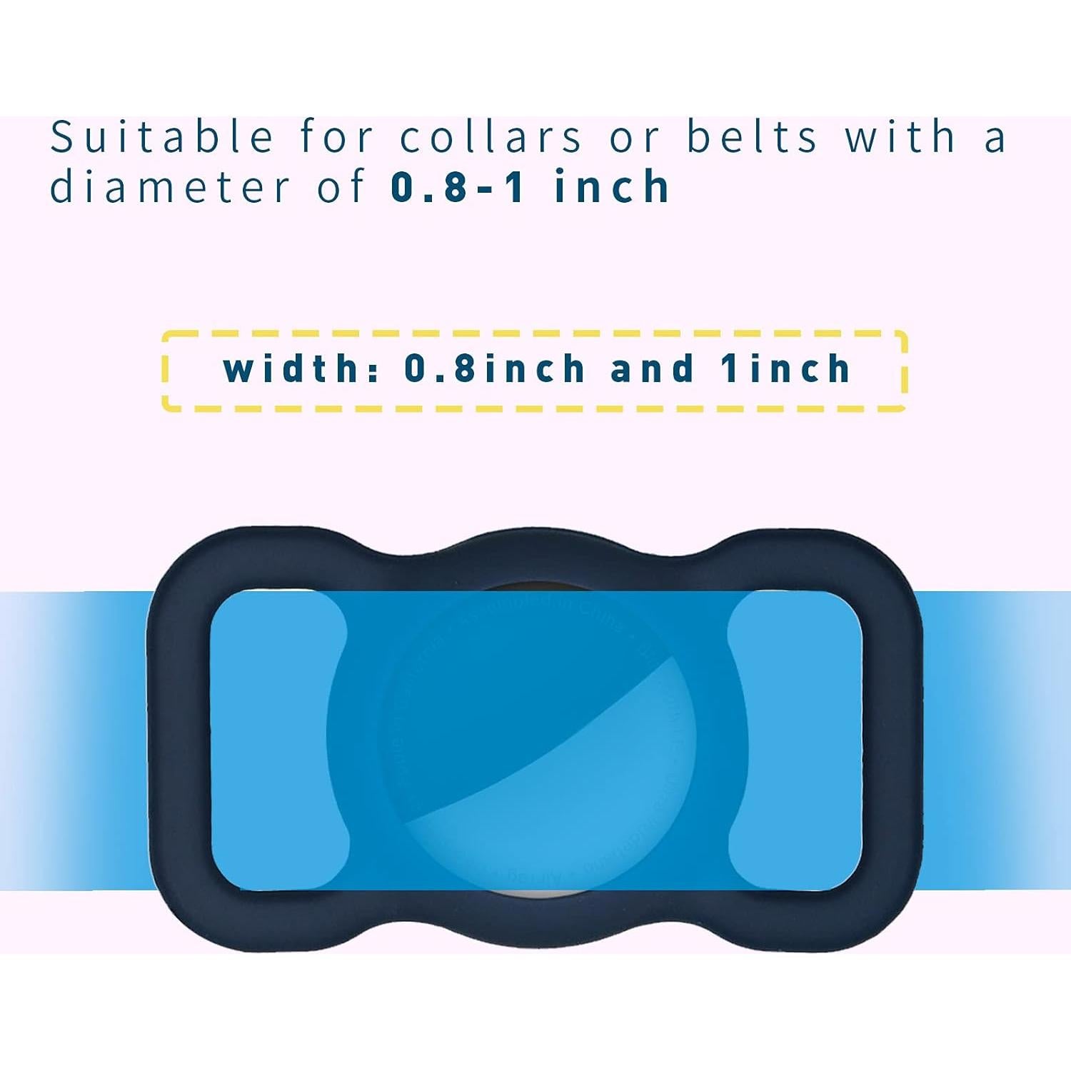 Soporte para Collar de Perro AirTag YAFIYGI Impermeable 2.03-2.54 cm