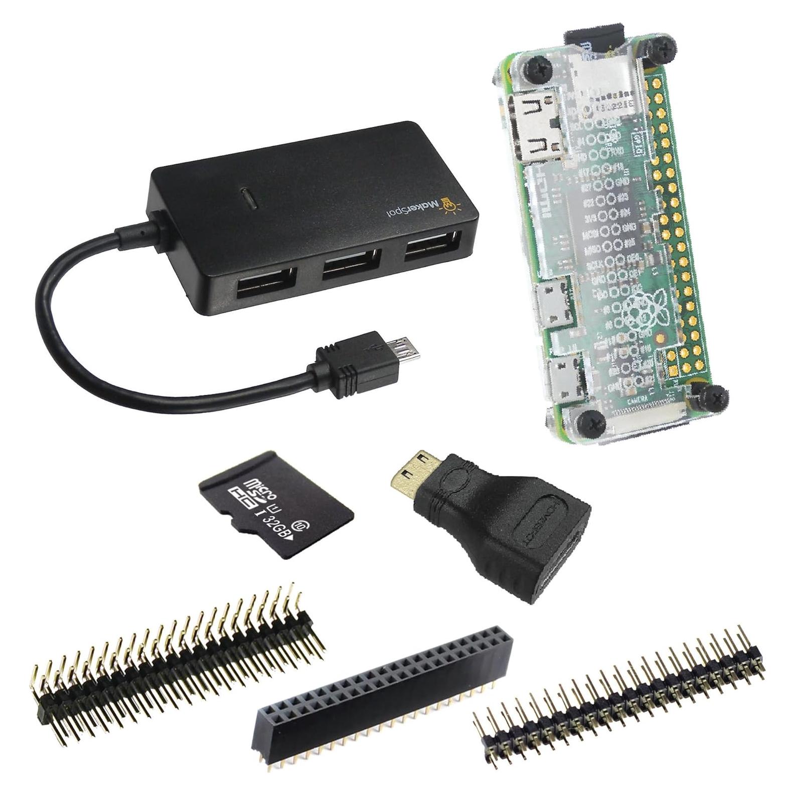 Kit Accesorios 7-en-1 MakerSpot Raspberry Pi Zero W Sin Placa