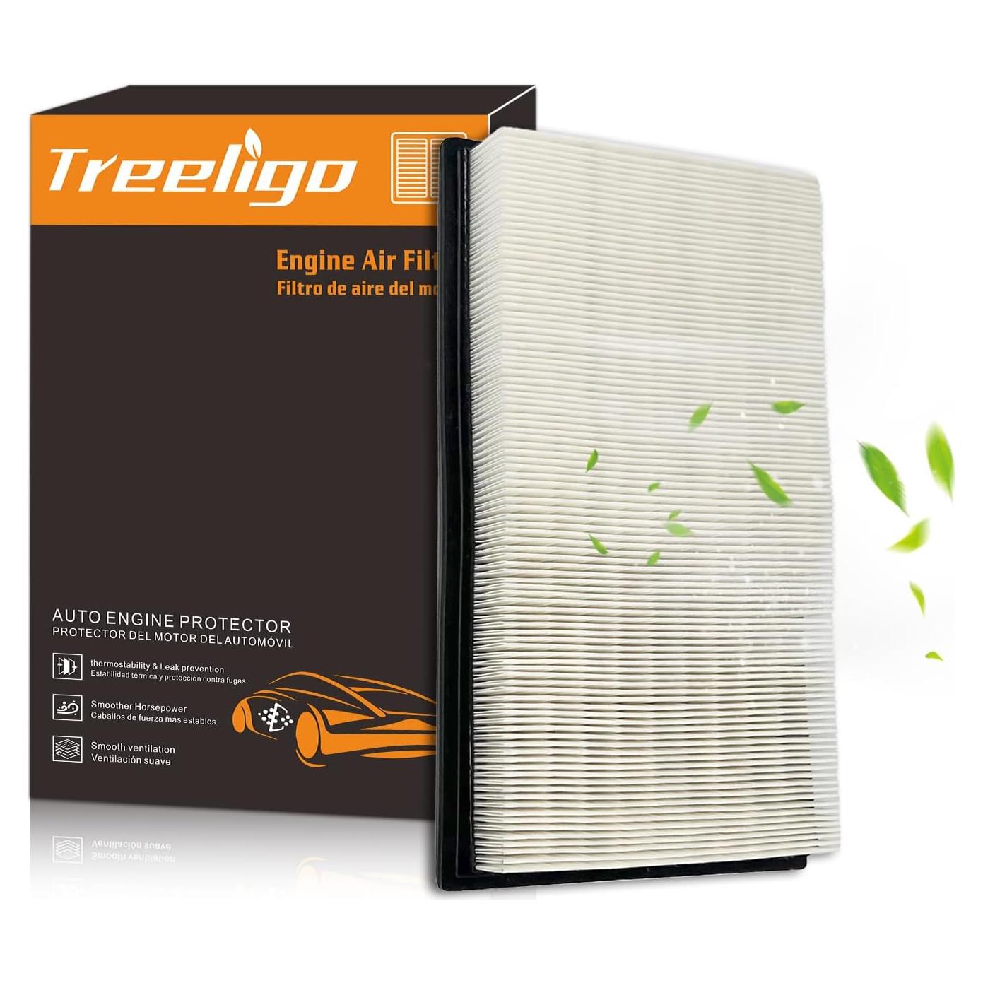 Filtro de Aire del Motor Treeligo CA4309 Compatible con Varios Modelos