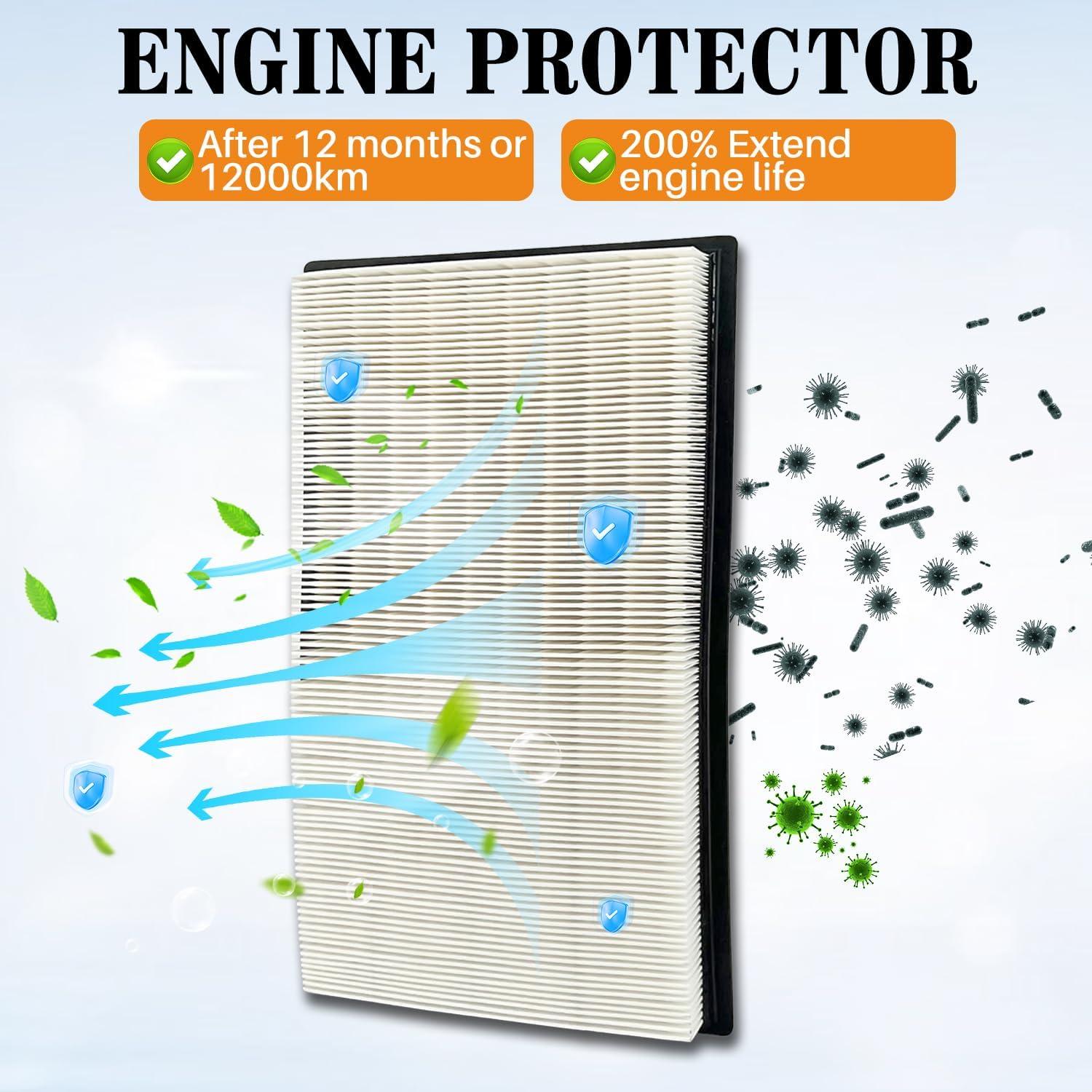 Filtro de Aire del Motor Treeligo CA4309 Compatible con Varios Modelos