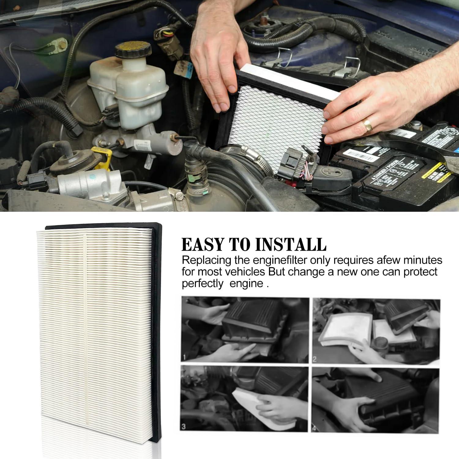 Filtro de Aire del Motor Treeligo CA4309 Compatible con Varios Modelos