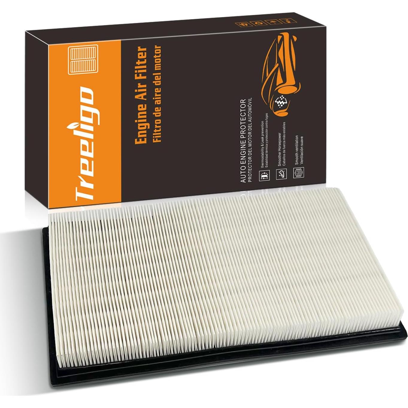 Filtro de Aire del Motor Treeligo CA4309 Compatible con Varios Modelos