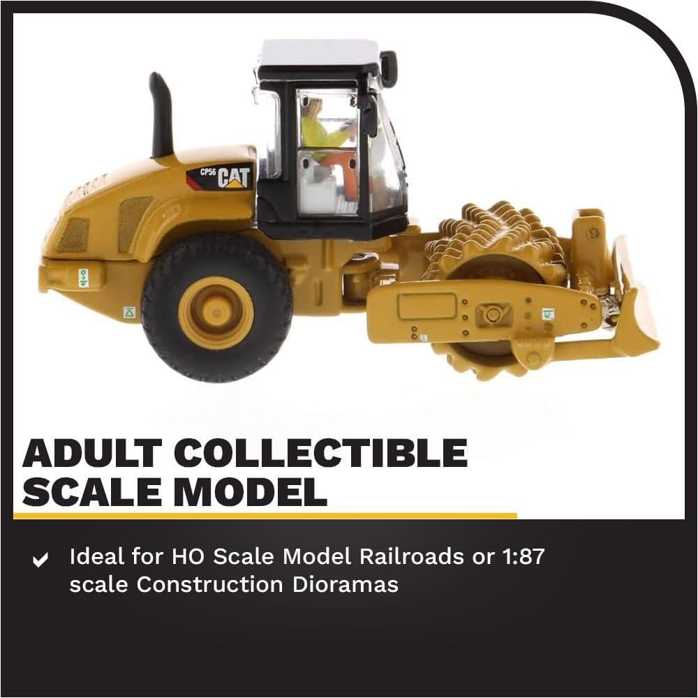 Caterpillar CP56 Padfoot Compactor Diecast 1:87 Detalles