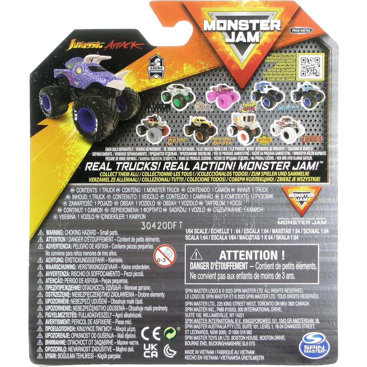 2023 Spin Master 1:64 Diecast Truck Series 31 Arena Favorites Jurassic Attack