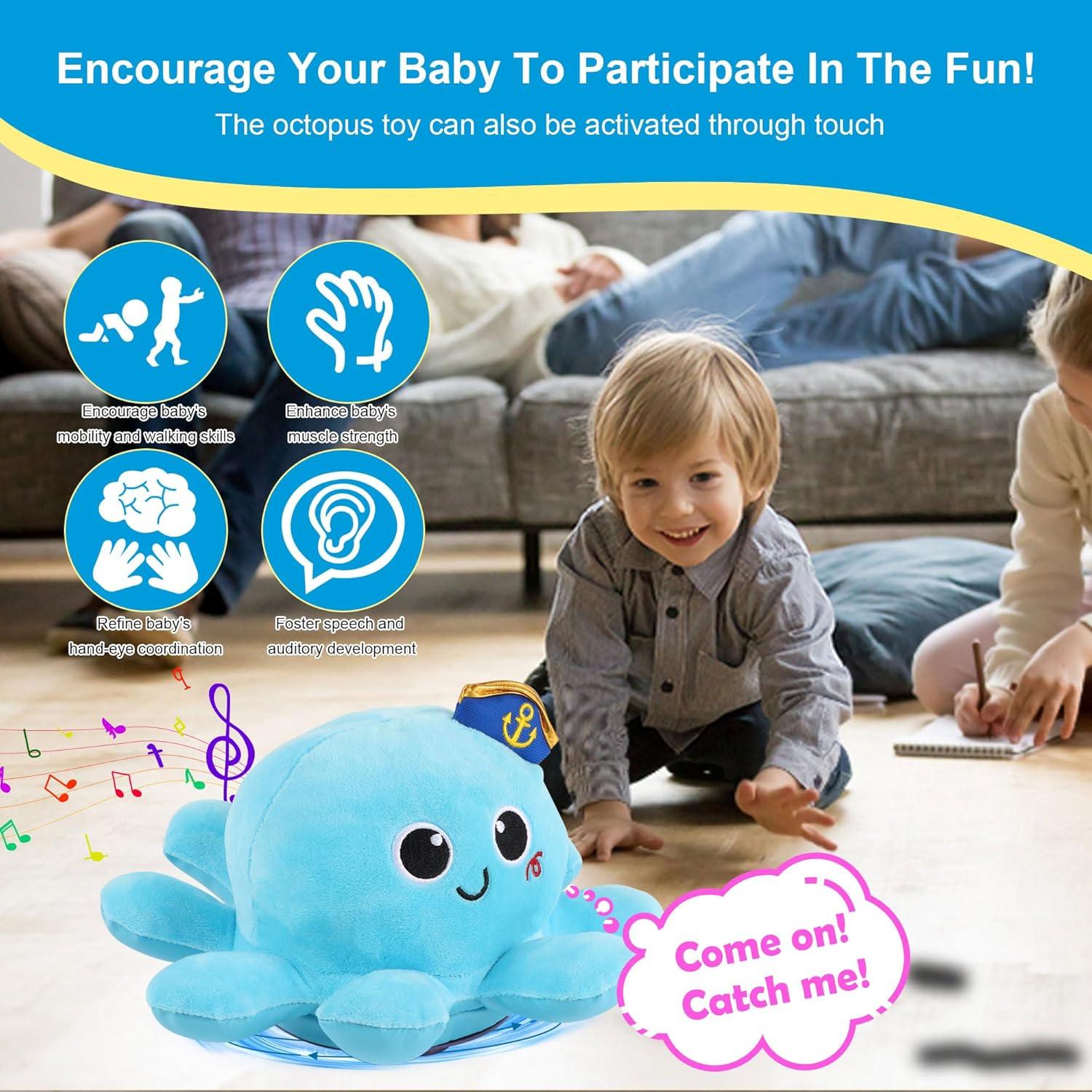 Juguete de Pulpo Kindenwinn con Luz y Música para Bebés 2+