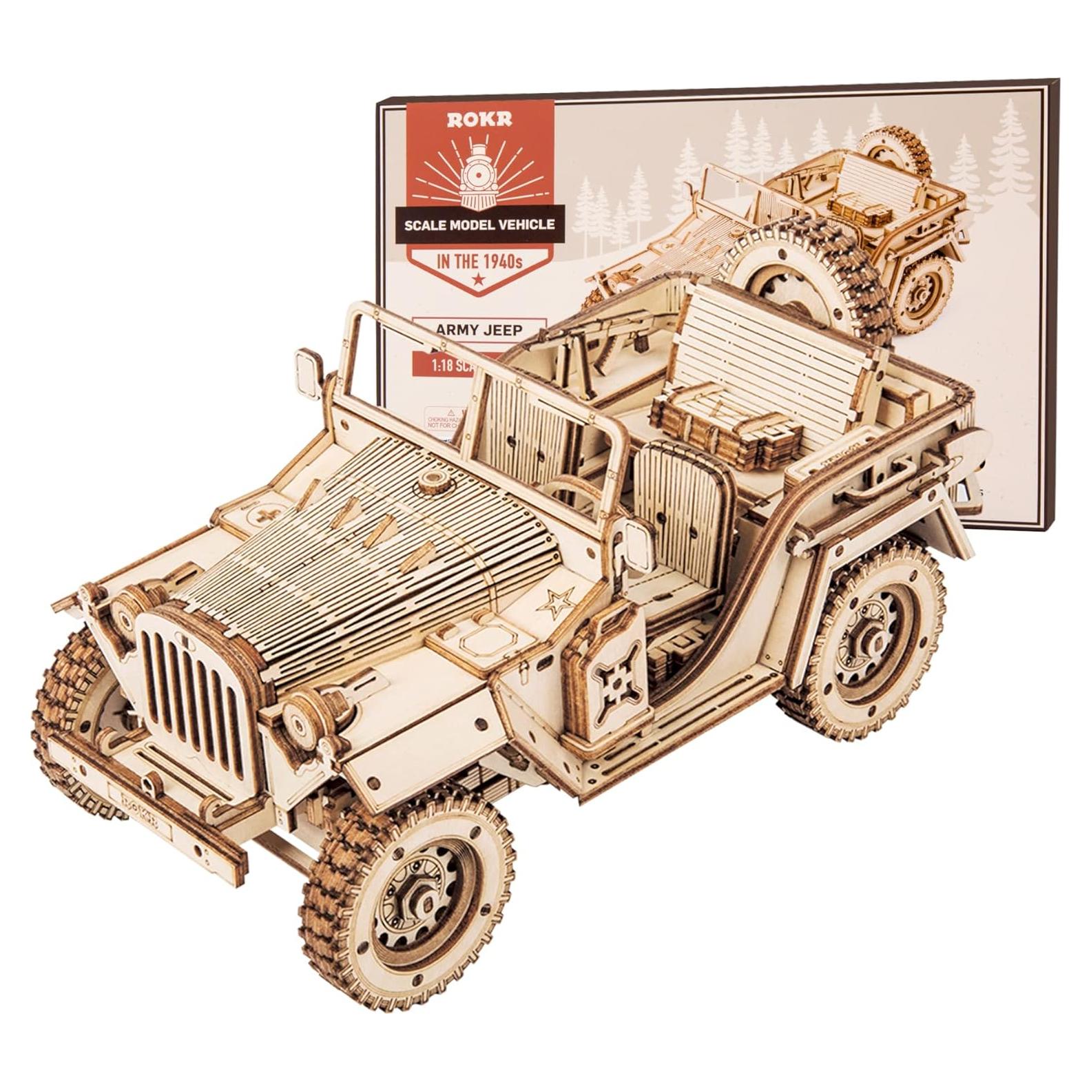 Rompecabezas 3D ROKR MC701 Auto Militar Madera 300g