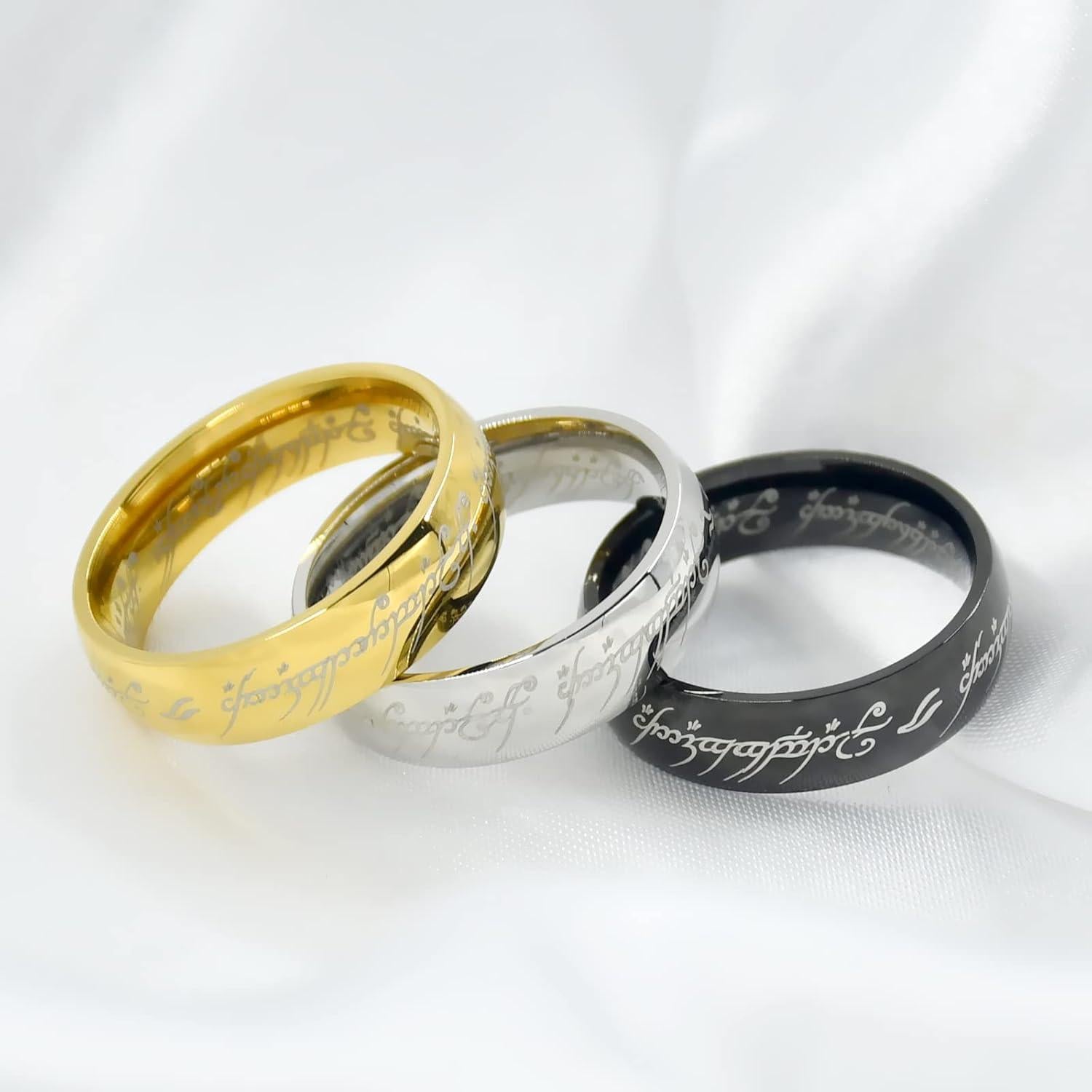 Anillo de Poder HJ HUAJ para Hombres y Mujeres - Negro 6