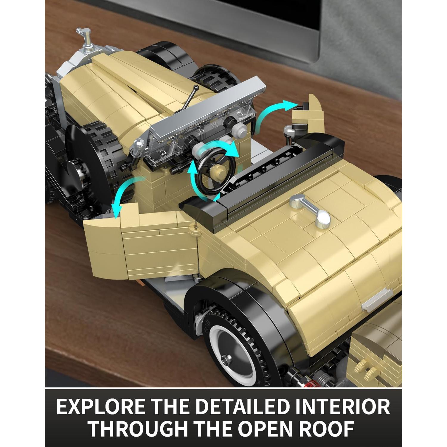 Mould King 10115 Coche Vintage 897 Piezas Escala 1:16