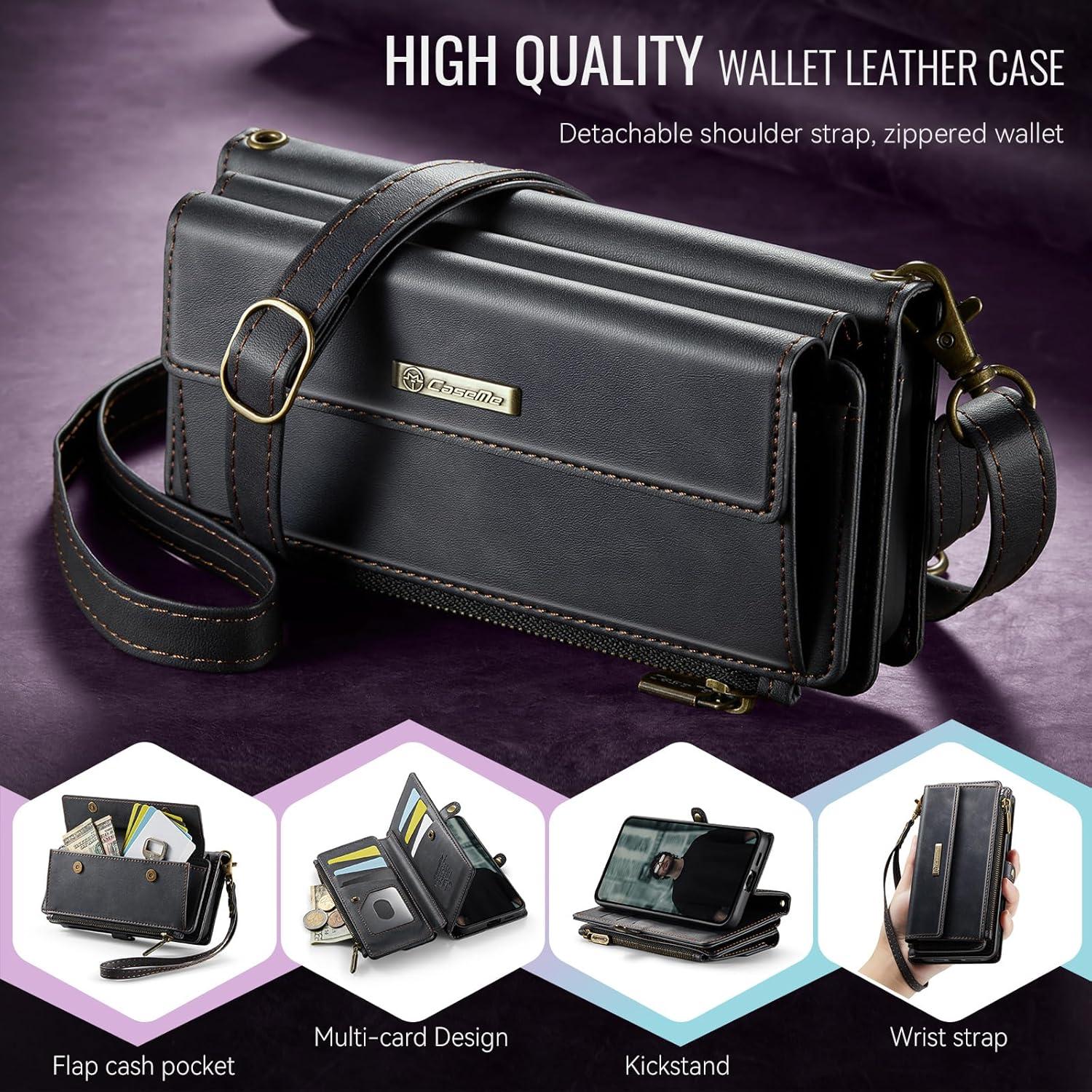 Funda billetera Samsung Galaxy S25 Plus con bloqueo RFID Negro