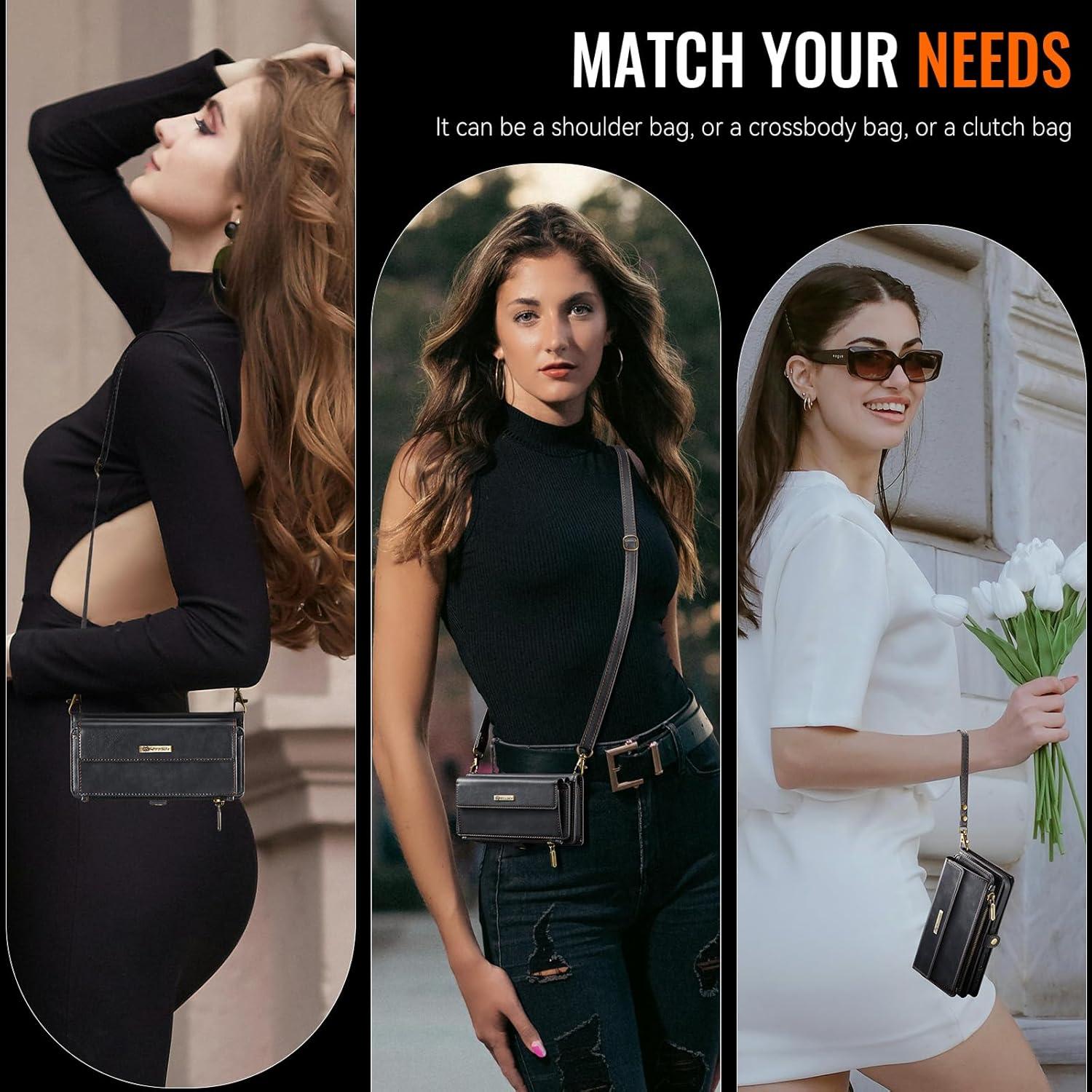 Funda billetera Samsung Galaxy S25 Plus con bloqueo RFID Negro