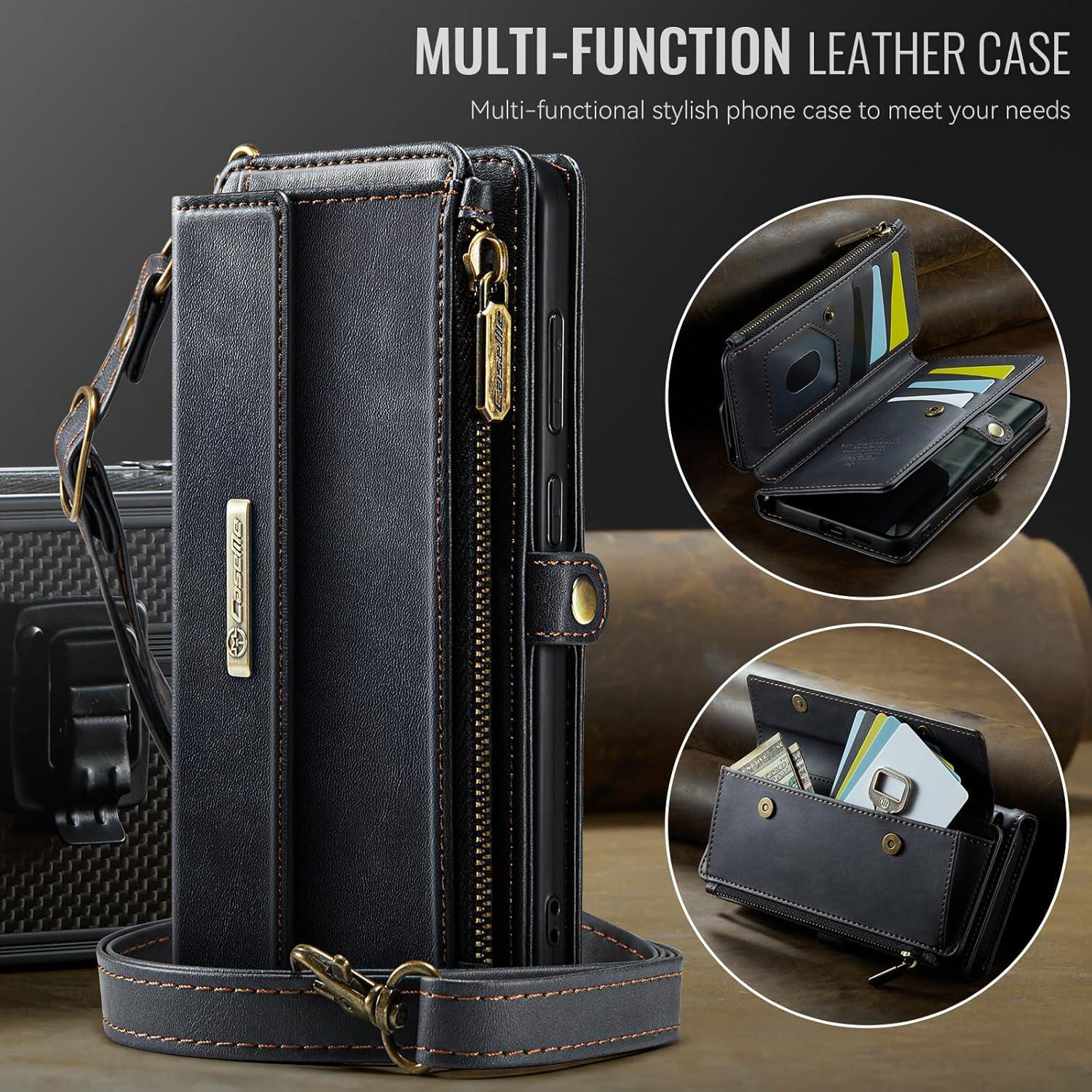 Funda billetera Samsung Galaxy S25 Plus con bloqueo RFID Negro