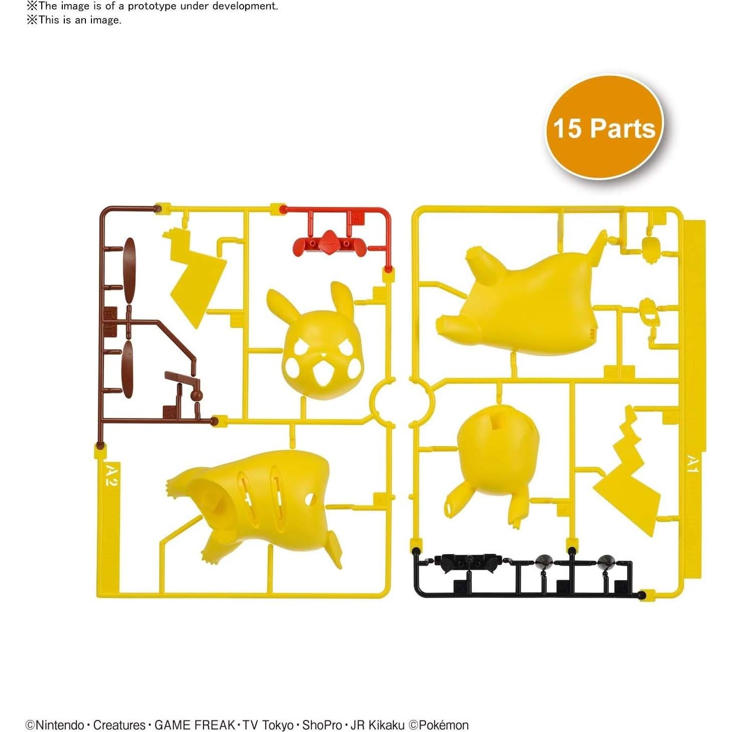 Kit de Modelo Pokémon 03 Pikachu Bandai Spirits 15 Piezas