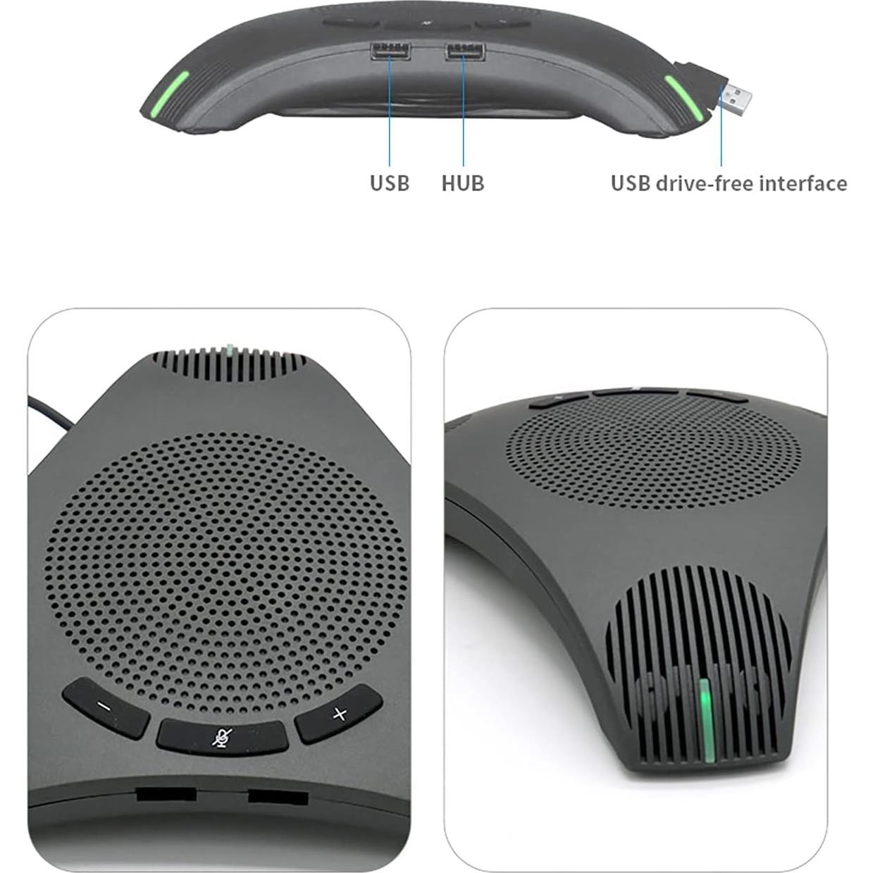 Micrófono y Altavoz USB Scinort P2 360° para Conferencias