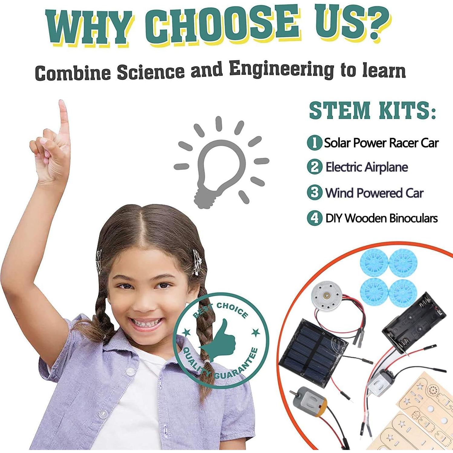 Kits STEM CYOEST para Niños 8-14 Años, Coche Solar y Más
