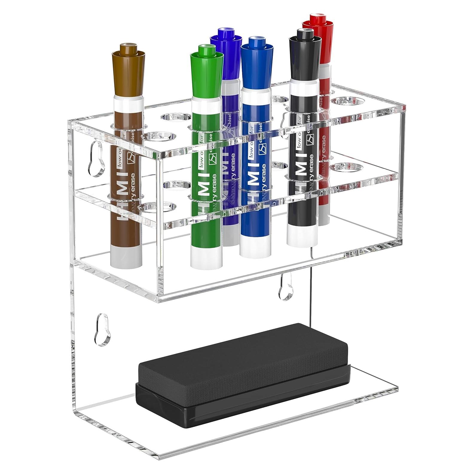 Soporte para Marcadores de Borrado en Seco HIIMIEI Acrílico 10 Ranuras