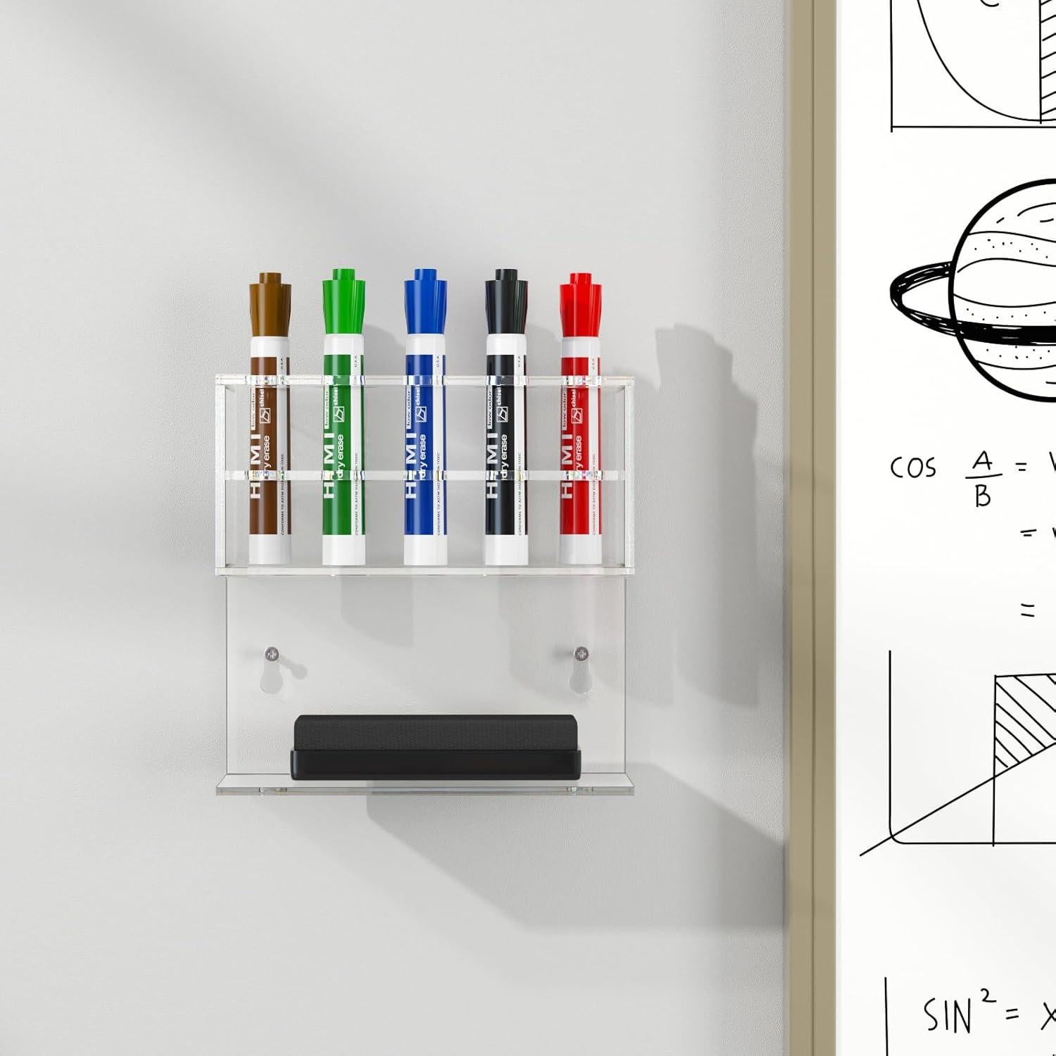 Soporte para Marcadores de Borrado en Seco HIIMIEI Acrílico 10 Ranuras