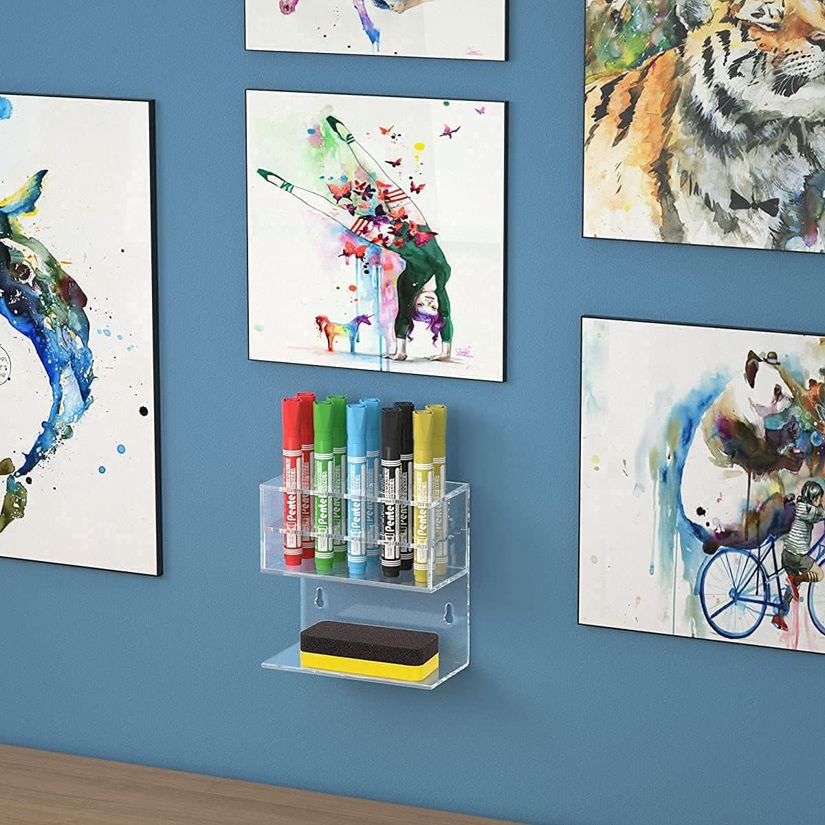 Soporte para Marcadores de Borrado en Seco HIIMIEI Acrílico 10 Ranuras