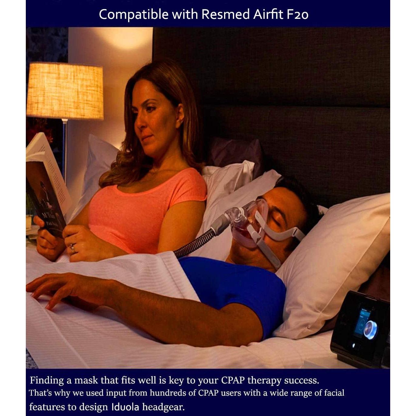 Paquete de 2 correas de cabeza ResMed AirFit F20 Mediano