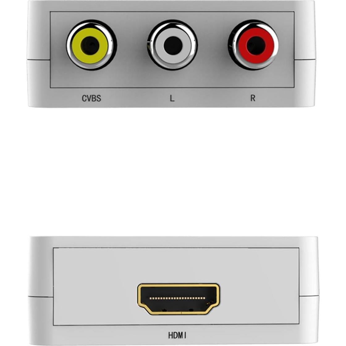 Adaptador HDMI a RCA AV TXY Mini Convertidor 1080p Blanco