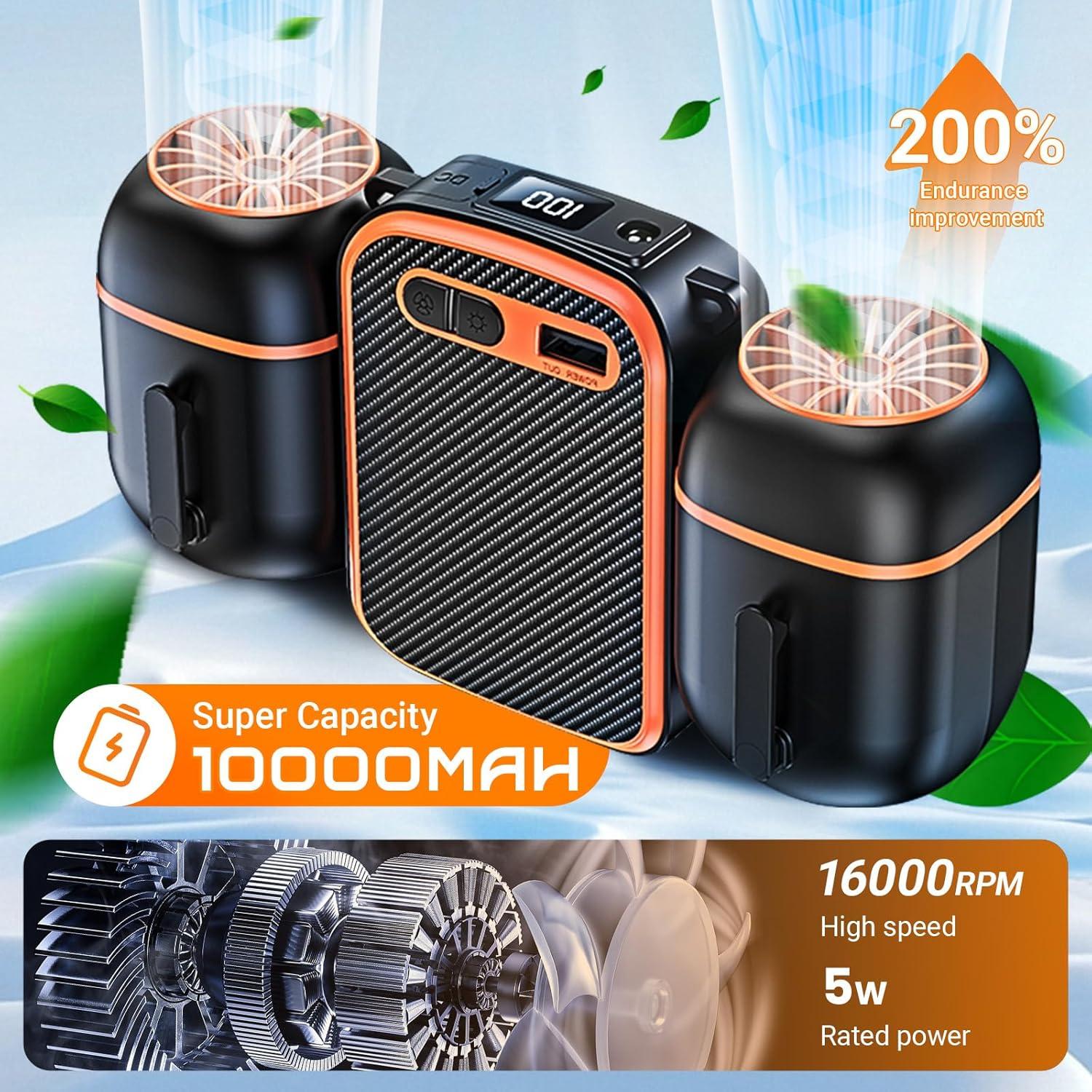 Ventilador Personal Gozaca FL-223 10000mAh 3 Velocidades