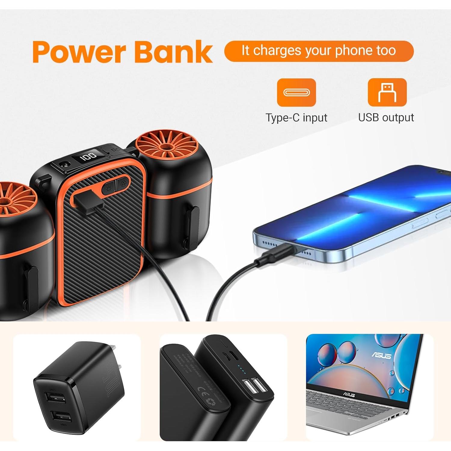 Ventilador Personal Gozaca FL-223 10000mAh 3 Velocidades