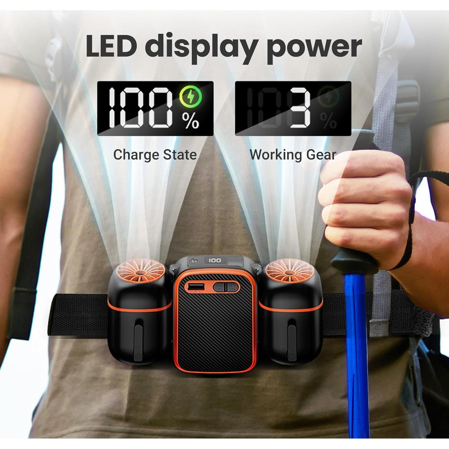 Ventilador Personal Gozaca FL-223 10000mAh 3 Velocidades