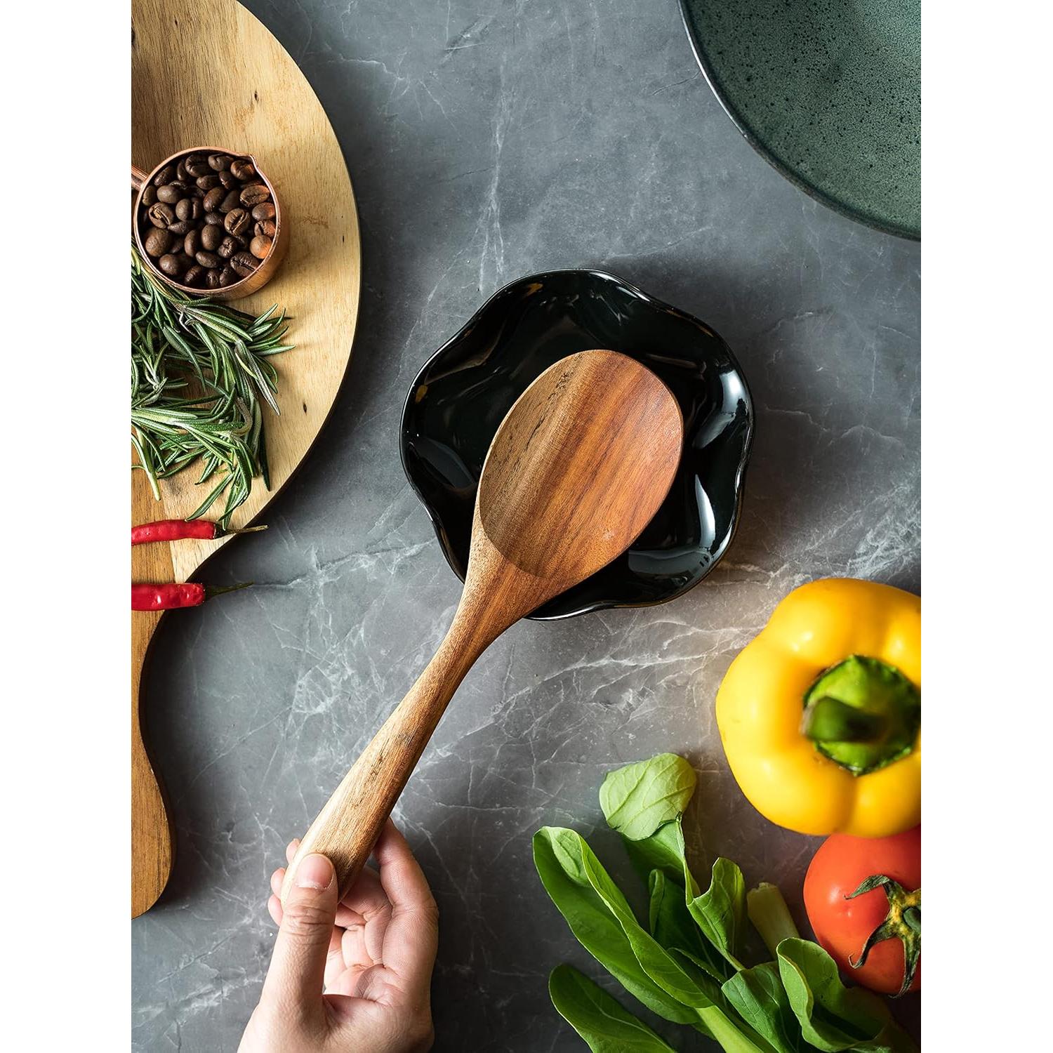 Soporte para Cucharas de Cerámica Miamolo Negro 13.5 cm